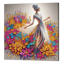 Lade das Bild in den Galerie-Viewer, Blume- Pearl Painting Kit mit Rahmen-25x25cm