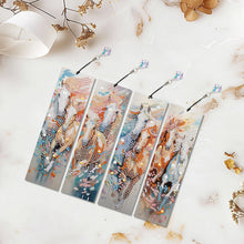 Lade das Bild in den Galerie-Viewer, 4 Stk./Set Gelbe Blumen und Pferd - Diamant-Lesezeichen