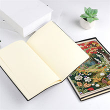 Lade das Bild in den Galerie-Viewer, Blumen und Katze - DIY Diamant Painting Notizbuch 50 Seiten