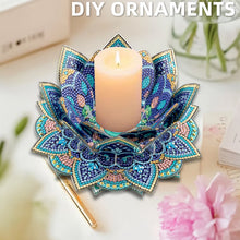 Lade das Bild in den Galerie-Viewer, Lila Lotos-A - Diamant-Kerzenhalter - Diamant-Tischornament