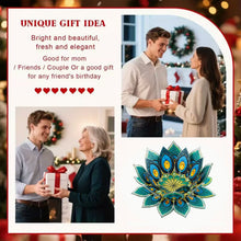 Lade das Bild in den Galerie-Viewer, Lila Lotos-A - Diamant-Kerzenhalter - Diamant-Tischornament