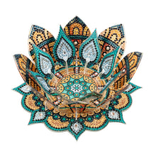 Lade das Bild in den Galerie-Viewer, Lila Lotos-A - Diamant-Kerzenhalter - Diamant-Tischornament