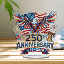 Lade das Bild in den Galerie-Viewer, 250. Jubiläum der USA - Einseitig - Acryl-Diamant-Tischornament