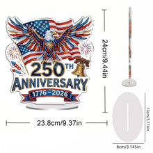 Lade das Bild in den Galerie-Viewer, 250. Jubiläum der USA - Einseitig - Acryl-Diamant-Tischornament