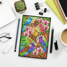 Lade das Bild in den Galerie-Viewer, Schmetterlinge und Rosen - DIY Diamant Painting Notizbuch 50 Seiten