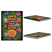 Lade das Bild in den Galerie-Viewer, Schmetterlinge und Rosen - DIY Diamant Painting Notizbuch 50 Seiten