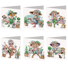 Lade das Bild in den Galerie-Viewer, 6 Stk./Set Blühende Schmetterlinge - Diamant-Grußkarten
