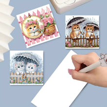 Lade das Bild in den Galerie-Viewer, 6 Stk./Set Blumenstrauß - Diamant-Grußkarten