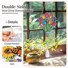 Lade das Bild in den Galerie-Viewer, 2 Stk./Set Blumenkranz Hase - Sonnenfänger Fensterhänger Diamant-Windspiel