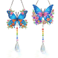 Lade das Bild in den Galerie-Viewer, 2 Stk./Set Blumenkranz Hase - Sonnenfänger Fensterhänger Diamant-Windspiel