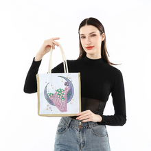 Lade das Bild in den Galerie-Viewer, Wiederverwendbare Einkaufshandtasche aus Leinen Craft Bag