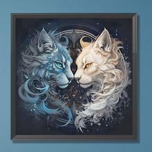 Lade das Bild in den Galerie-Viewer, Schwarze weiße Katze -Voll Diamond Painting 30*30CM