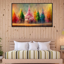Lade das Bild in den Galerie-Viewer, (Große Größe) Bemalte Bäume – Voll rund Diamond Painting 80*40