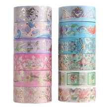 Lade das Bild in den Galerie-Viewer, 12/24 rollen Klebeband Wiederverwendbare Blume/Sternennacht/Van gogh Washi Tape Set Kunstwerk Dekorative Band