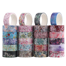 Lade das Bild in den Galerie-Viewer, 12/24 rollen Klebeband Wiederverwendbare Blume/Sternennacht/Van gogh Washi Tape Set Kunstwerk Dekorative Band