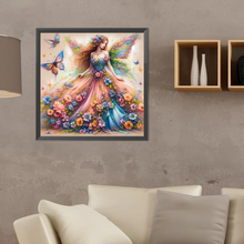 Lade das Bild in den Galerie-Viewer, Schmetterling Fee-Voll Diamond Painting-40x40cm