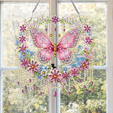 Lade das Bild in den Galerie-Viewer, Rosa Schmetterling -DIY Handwerk Anhänger