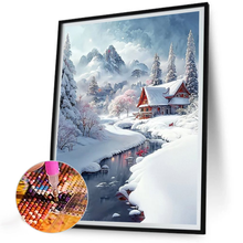 Lade das Bild in den Galerie-Viewer, Schneehütte-Voll Round Diamond Painting-40x30cm