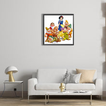 Lade das Bild in den Galerie-Viewer, Schneewittchen und die Zwerge- Diamond Painting-30x30cm