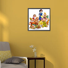 Lade das Bild in den Galerie-Viewer, Schneewittchen und die Zwerge- Diamond Painting-30x30cm