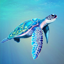 Lade das Bild in den Galerie-Viewer, Schwimmende Schildkröte-Diamond Painting
