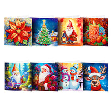 Lade das Bild in den Galerie-Viewer, 8/12 Stück/Set Weihnachts-Diamant-Grußkarten