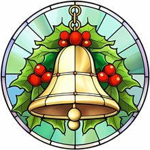 Lade das Bild in den Galerie-Viewer, Weihnachten-vollständiges rundes Diamantgemälde-30x30cm