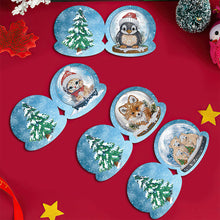 Lade das Bild in den Galerie-Viewer, 12 Stück/Set Weihnachtstiere-Diamant-Grußkarten