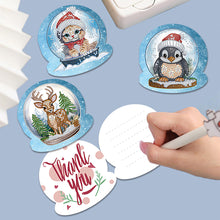 Lade das Bild in den Galerie-Viewer, 12 Stück/Set Weihnachtstiere-Diamant-Grußkarten