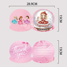 Lade das Bild in den Galerie-Viewer, 8 Stück/Set Schneemann-Prinzessin-Diamant-Grußkarten
