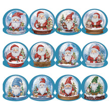Lade das Bild in den Galerie-Viewer, 12 Stück/Set Weihnachts-Grußkarten mit Kristallkugel und Diamant