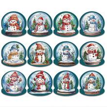 Lade das Bild in den Galerie-Viewer, 12 Stück/Set Weihnachts-Grußkarten mit Kristallkugel und Diamant
