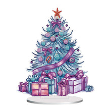 Lade das Bild in den Galerie-Viewer, Weihnachtsbaum – einseitig gebohrt – Diamant-Desktop-Ornament aus Holz