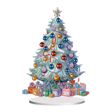 Lade das Bild in den Galerie-Viewer, Weihnachtsbaum – einseitig gebohrt – Diamant-Desktop-Ornament aus Holz