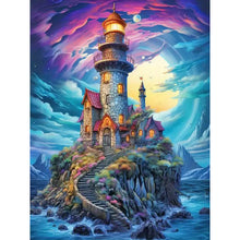 Lade das Bild in den Galerie-Viewer, Leuchtturm voll Diamond Painting-30x40cm