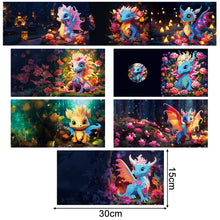 Lade das Bild in den Galerie-Viewer, 8 Stück/Set Drachen-Diamant-Grußkarten