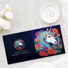 Lade das Bild in den Galerie-Viewer, 8 Stück/Set Einhorn-Diamant-Grußkarten