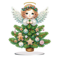 Lade das Bild in den Galerie-Viewer, Engel-Einzel Side Drill-Holz-Diamant-Desktop-Ornament