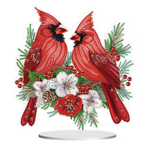 Lade das Bild in den Galerie-Viewer, WeihnachtenKardinal – einseitig gebohrter Diamant-Desktop-Ornament