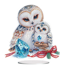 Lade das Bild in den Galerie-Viewer, Eule – einseitig gebohrtes Acryl-Diamant-Desktop-Ornament