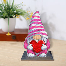 Lade das Bild in den Galerie-Viewer, Zwerg einseitig gebohrt Diamant-Desktop-Ornament aus Holz
