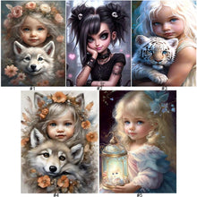 Lade das Bild in den Galerie-Viewer, Life of Pets Girl-voll Round/Square Diamond Painting-30x40cm/40x50cm/50x70cm