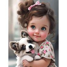 Lade das Bild in den Galerie-Viewer, Life of Pets Girl-Voll Round/Square Diamond Painting-30x40cm/40x50cm/50x70cm