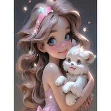 Lade das Bild in den Galerie-Viewer, Life of Pets Girl-Voll Round/Square Diamond Painting-30x40cm/40x50cm/50x70cm