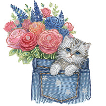 Lade das Bild in den Galerie-Viewer, Katze-Teilweise besonders Diamond Painting-30x30cm