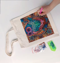 Lade das Bild in den Galerie-Viewer, Diamantmalerei Stichbohrer Baumwollstoff umweltfreundliche Tasche