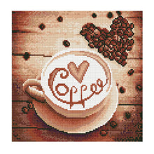 Lade das Bild in den Galerie-Viewer, Kaffee - voller runder Diamant - 30x30cm
