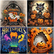 Lade das Bild in den Galerie-Viewer, Halloween-Vollrund-Diamantgemälde-30x30cm