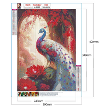 Lade das Bild in den Galerie-Viewer, (Multi-Größe Rund/Quadrat) Pfau-Full Round Diamond Painting