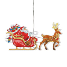 Lade das Bild in den Galerie-Viewer, 5D Weihnachten Diamant Malerei Hängeleuchte Festliche Strass Lampe Anhänger Kits